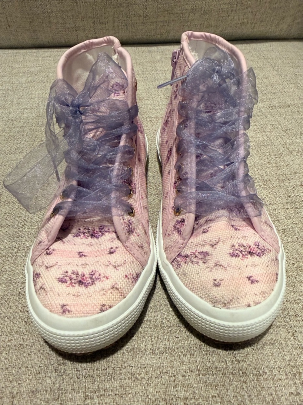 Superga x Love Shack Fancy Purple Floral Sneakers- Size 1